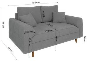 Sofa Oskar 2-Sitzer Grau