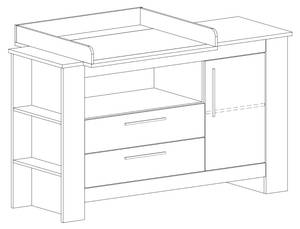 Wickelkommode Til mit Self-Soft-Close Braun - Holzwerkstoff - Kunststoff - 157 x 101 x 79 cm