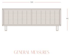 TV-Lowboard Moraira Massivholz - Holzart/Dekor - 120 x 45 x 35 cm