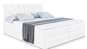 Boxspringbett MILTIO Hochglanz Weiß - Breite: 200 cm - H3