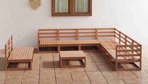 Gartenmöbel-Set 3009844-1 (10-teilig) Braun - Massivholz - Holzart/Dekor - 70 x 67 x 70 cm