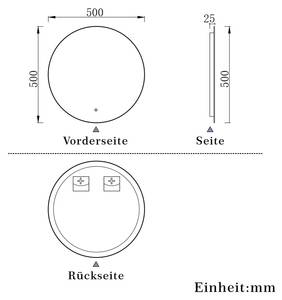 LED Badspiegel 19X 50 x 50 cm