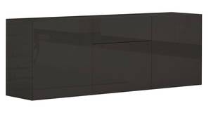 Placard Tobia Anthracite Brillant Gris - Bois manufacturé - 170 x 36 x 40 cm