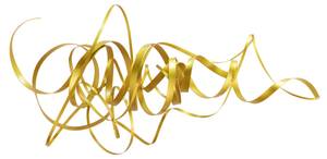 Wanddeko Metall Golden Braid Gold - Metall - 107 x 50 x 20 cm