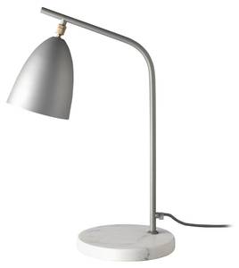 Lampe de table en marbre et acier gris Gris - Métal - 37 x 54 x 22 cm