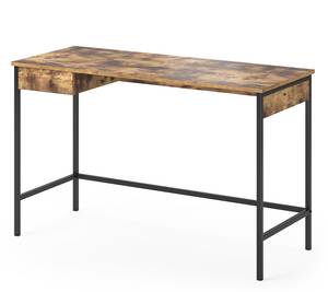 Bureau Fyrk bois antique/noir Noir - Marron - Bois manufacturé - 120 x 75 x 50 cm