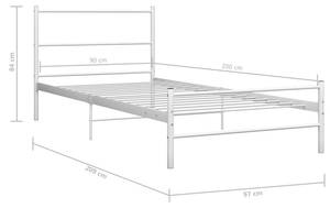 Cadre de lit Blanc - Largeur : 97 cm