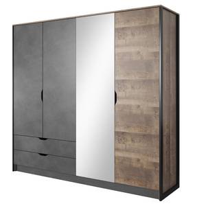 Kleiderschrank LAONILE Grau - Holzwerkstoff - 56 x 204 x 220 cm