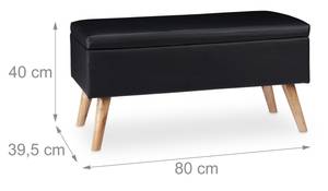 Banquette de rangement Noir - Marron clair