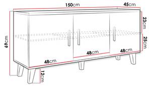 Sideboard Lotta 3D Eiche