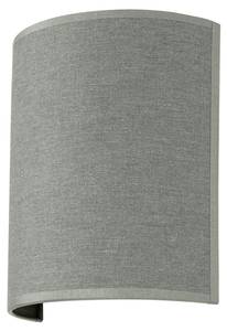 Wandleuchte ALICE Silber - Metall - Textil - 20 x 23 x 9 cm