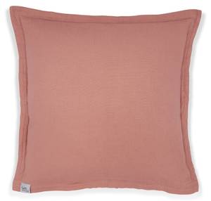Musselin-Sofakissenbezug Pink - Naturfaser - 50 x 1 x 50 cm