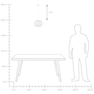 Pendelleuchten REWA Weiß - Metall - 30 x 120 x 30 cm