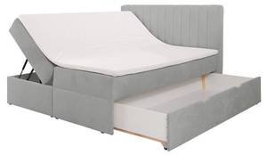 Boxspringbett ARAO Grau - Textil - 166 x 114 x 218 cm