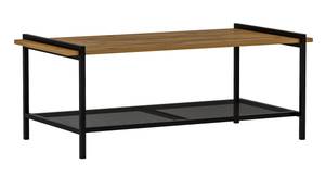 Couchtisch Lara mit Metallfüße Schwarz - Braun - Holzwerkstoff - Metall - 120 x 45 x 60 cm