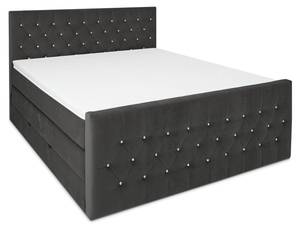 Boxspringbett MARDIN mit Bettkasten Anthrazit - Breite: 160 cm