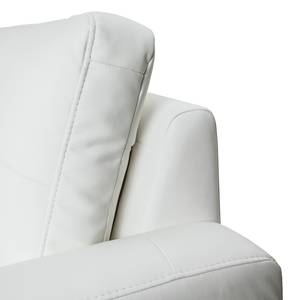 Hoekbank Cavolo (met slaapfunctie) kunstleer - wit - longchair aan beide zijden monteerbaar
