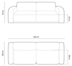 Sofa ERIN 4 Sitzplätze Nachtblau