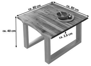 Couchtisch ESRA 80 x 80 cm - Silber