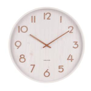 Horloge Pure Medium D40cm Blanc - Bois manufacturé - 40 x 40 x 5 cm