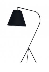Lampadaire abat-jour trépied original Noir - Textile - 100 x 190 x 100 cm