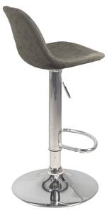 Tabouret de bar SIG (Lot de 2) Marron - Gris - Argenté