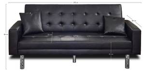 Schlafsofa PERSEPOLIS Braun - Kunstleder - 190 x 84 x 89 cm