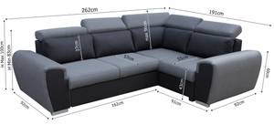 Ecksofa WIZAR Beige - Ecke davorstehend links