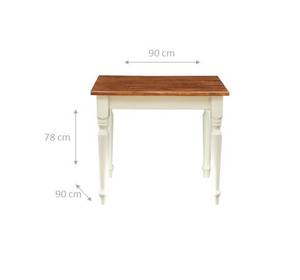 Table de Cuisine Country Imitation noyer - Blanc