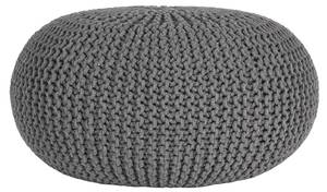 Pouf Knitted Grau - Textil - 70 x 35 x 70 cm