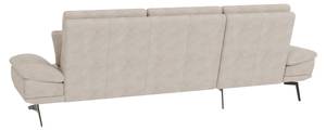 Maja Ecksofa mit Ottomane in Samt-Stoff Beige - Ecke davorstehend links