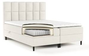 Premium Boxspringbett Anabelle Creme - Breite: 160 cm