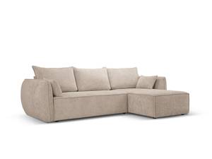 Schlaf-Ecksofa + Box KAELLE 4 Sitzplätze Beige