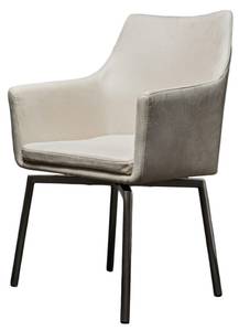 Chaise CALI, fauteuil, microfibre Beige - Textile - 56 x 89 x 61 cm