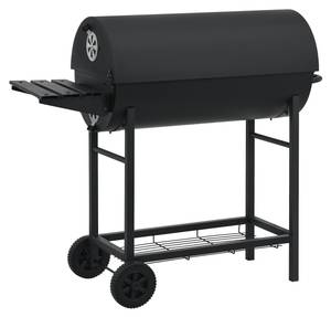 Grillwagen Armento Schwarz - Metall - 108 x 95 x 61 cm