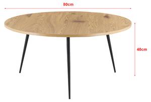 Table Basse Farsund Noir - Bois manufacturé - 80 x 40 x 80 cm