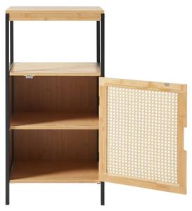 Bambus Badezimmerschrank Tervola Schwarz - Bambus - Holzwerkstoff - 40 x 80 x 35 cm