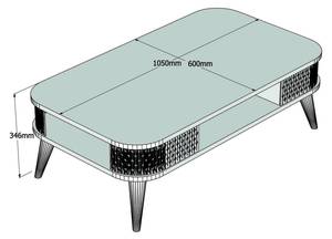 Wohnzimmertisch Dmoll Braun - Holzwerkstoff - 60 x 35 x 105 cm