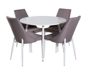 Essgruppe Plaza 7 (5-teilig) Grau - Massivholz - 100 x 75 x 100 cm