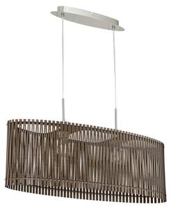 Lustre suspension SENDERO Marron - Argenté - Bois manufacturé - Métal - 25 x 110 x 77 cm