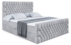 Boxspringbett DAISY-Z Hellgrau - Breite: 200 cm - H4