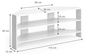 Meuble tv  34427 Blanc - Bois manufacturé - 114 x 45 x 36 cm