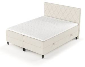 Boxspringbett Gwen mit Topper Creme - Breite: 200 cm