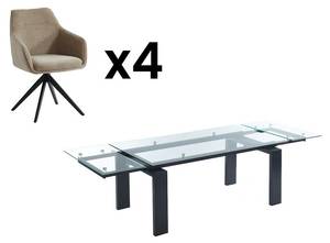 Ensemble table et chaise LUBANA Noir