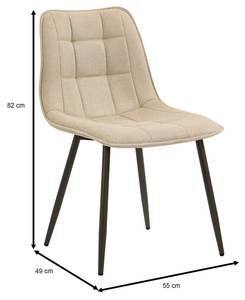 Chaises MALAGA (Lot de 2) Beige