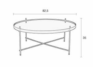 Table basse Cupid Noir - Métal - 82 x 35 x 82 cm