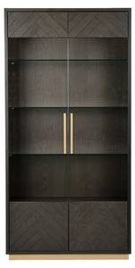 Vitrinenschrank SEVILLE SC100 2D Schwarz - Massivholz - Holzart/Dekor - 100 x 200 x 41 cm