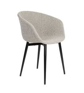 Lot de 2 fauteuils de table Charly Beige - Textile - 52 x 80 x 63 cm