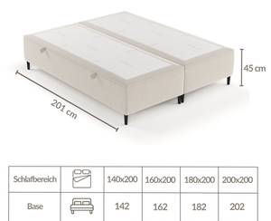 Polsterbett Tate Beige - Breite: 140 cm