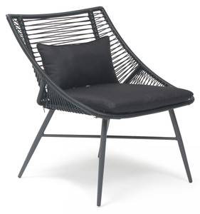 Gartenmöbel für 2 Personen Costa RIca Schwarz - Metall - 81 x 84 x 65 cm